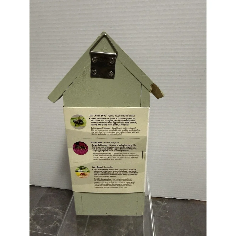 Nature's Way Better Gardens Bee House, Mason & Leaf Cutter Bees, new